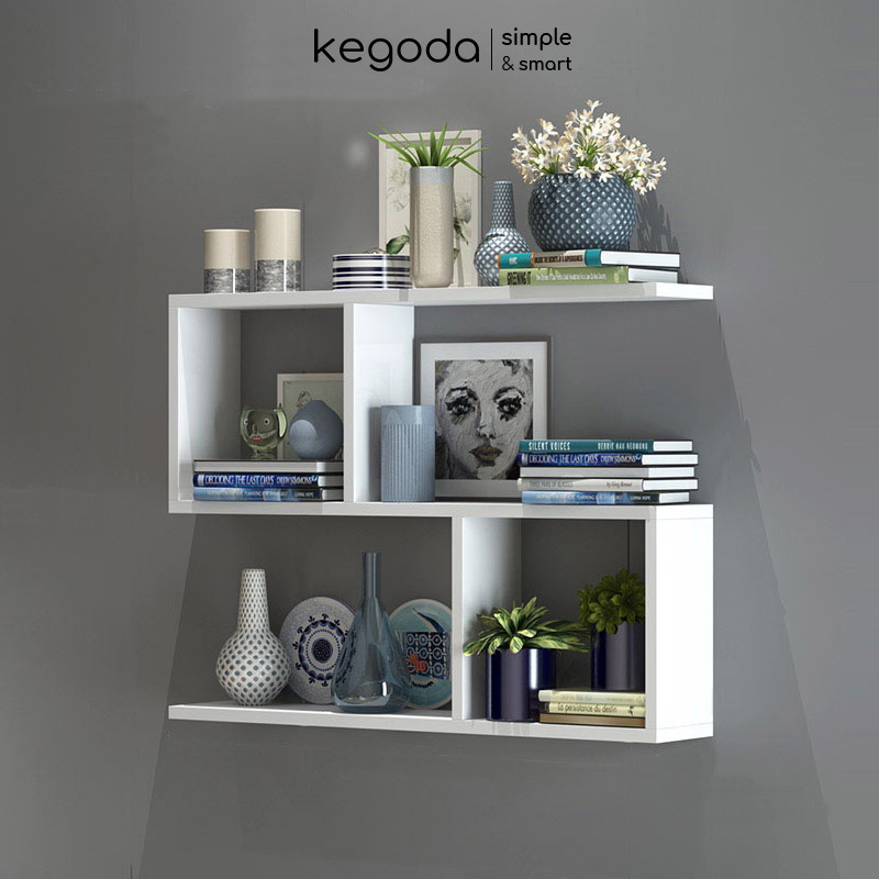 Mô tả Kệ Sách Gỗ Trang Trí Treo Tường 3 Tầng KEGODA Dài 60cm, Không Cần Khoan, Tặng Kèm Phụ Kiện KT60 - 5