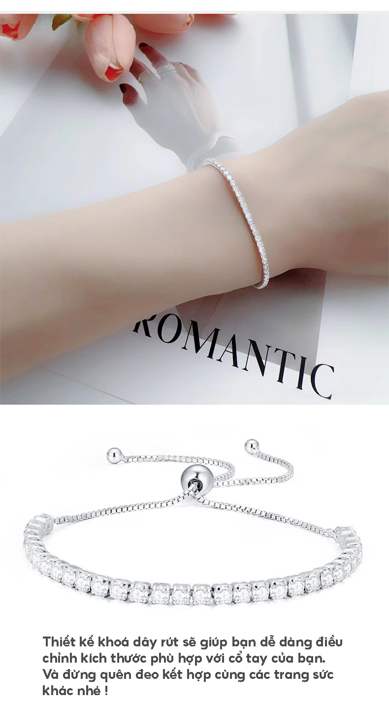 Mô tả Lắc tay bạc CDE đính đá cá tính White Subtle Bracelet Silver CDE2014SV - Lắc tay bạc Lamy - 3