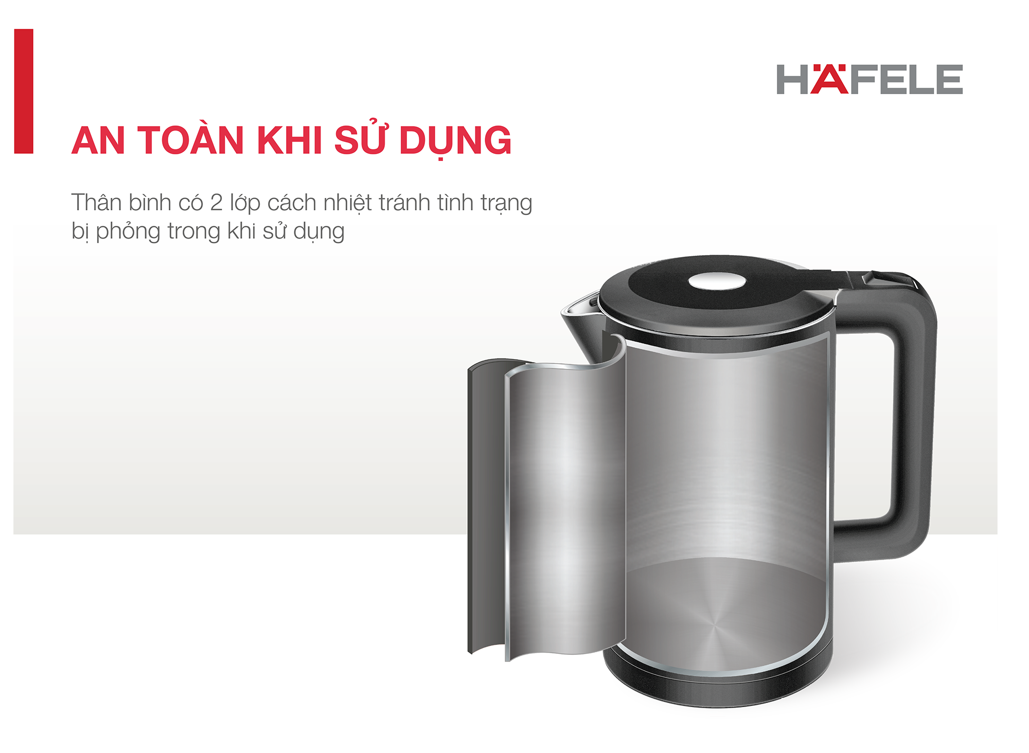 Mô tả Ấm đun siêu tốc KETTLE Hafele HS-K1705DB 535.43.548 - 4