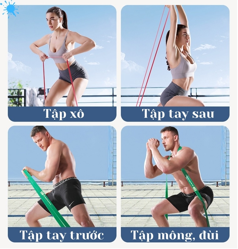 Mô tả Dây Kháng Lực Tập Gym Powerband Bổ Trợ Tăng Sức Nặng Cho Các Bài Tập Toàn Thân MixSport DKL01 - 2