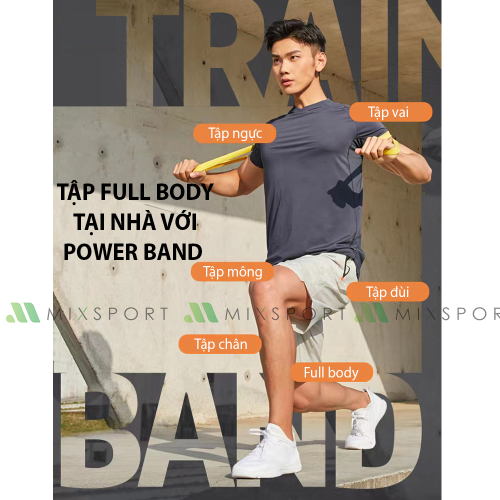 Mô tả Dây Kháng Lực Tập Gym Powerband Bổ Trợ Tăng Sức Nặng Cho Các Bài Tập Toàn Thân MixSport DKL01 - 1