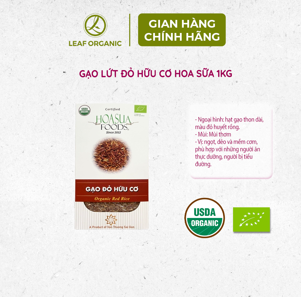 Mô tả Gạo lứt hữu cơ Hoa Sữa 1kg vị ngọt đậm, thơm dẻo - 2