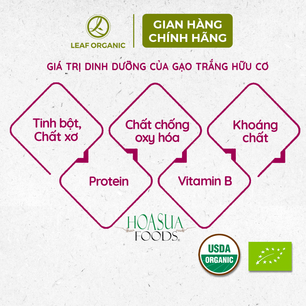 Mô tả Gạo lứt hữu cơ Hoa Sữa 1kg vị ngọt đậm, thơm dẻo - 4
