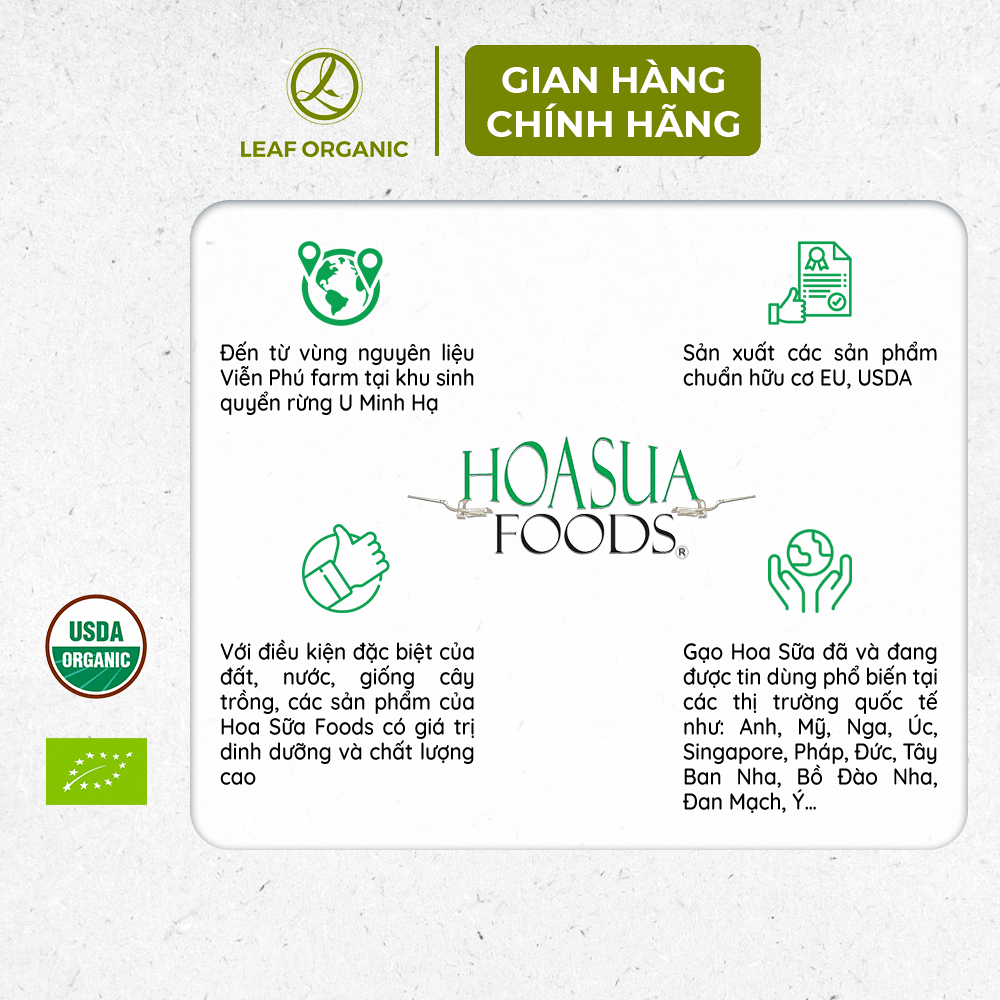 Mô tả Gạo trắng hữu cơ ăn dặm cho bé Japonica Hoa Sữa Foods hộp 1kg - 2