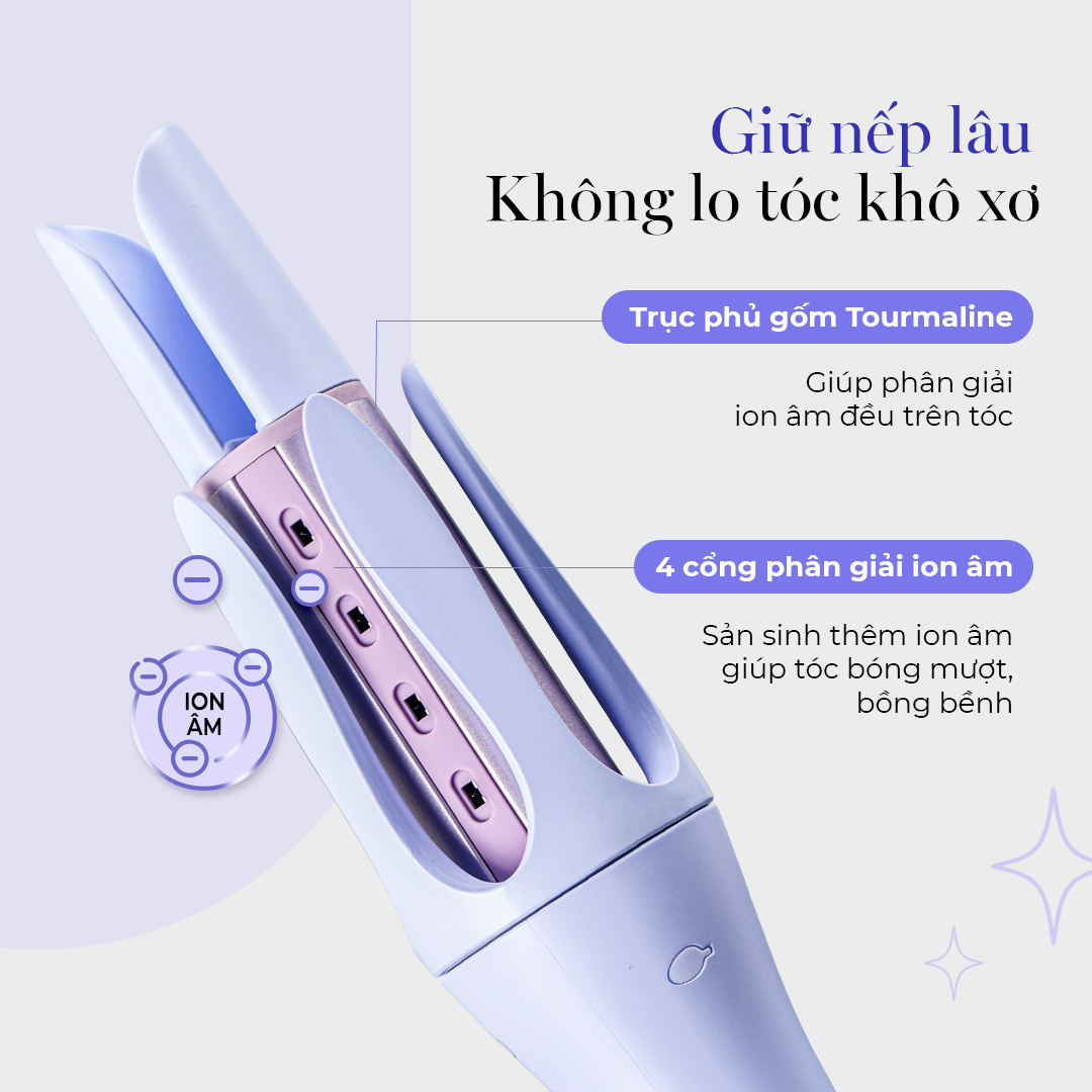 Mô tả Máy uốn tóc tự động xoay Halio instaCurl Premium Automatic Hair Styler - 1