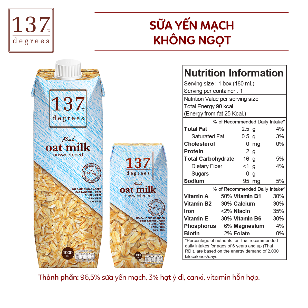 Mô tả Sữa Hạt 137 Degrees 1L Thái Lan Healthy Dinh Dưỡng Thơm Ngon Chính Hãng Thái Lan - 4
