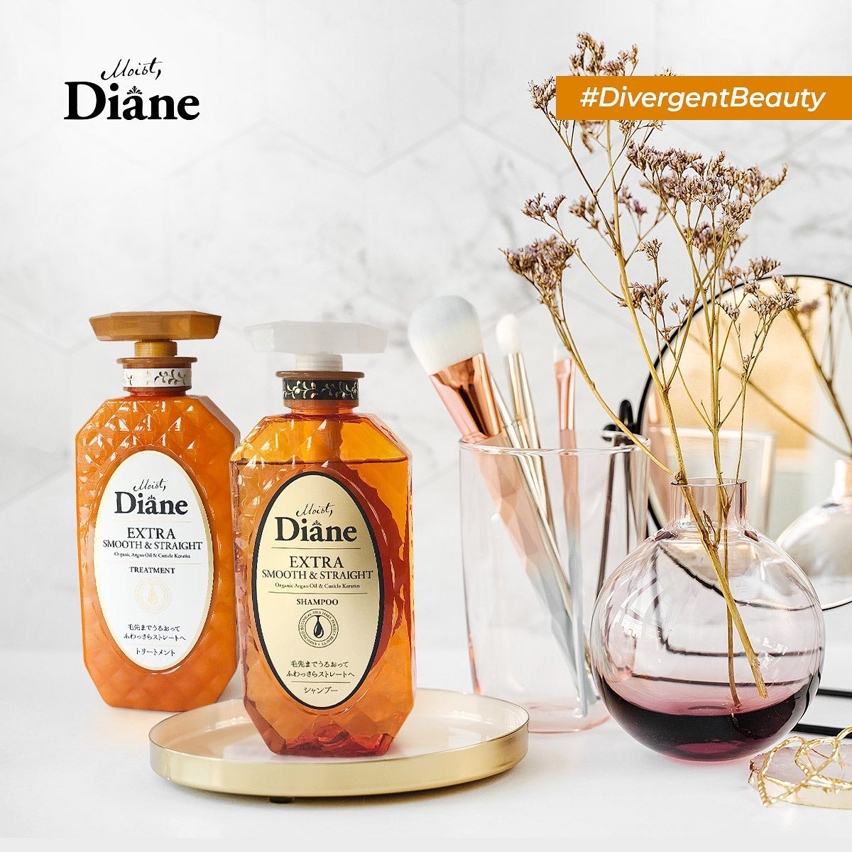 Mô tả Combo dầu gội xả vào nếp tóc thẳng mượt phục hồi khô xơ hư tổn Moist Diane Extra Smooth & Straight - 2