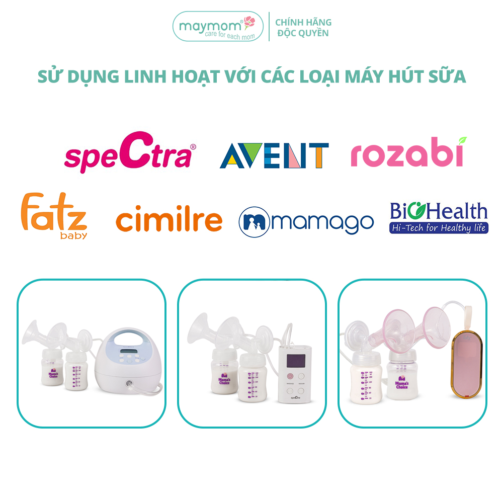 Mô tả Bình Trữ Sữa Cổ Rộng Mama's Choice, Tương Thích Máy Hút Sữa Spectra, Avent, Fatz, Rozabi, Cimilre Dung Tích 180ml-240ml - 6