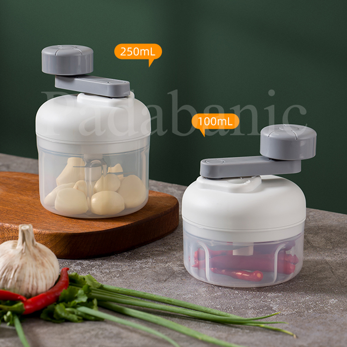 Máy Xay Tỏi Ớt Mini Padabanic 006-005 Sử Dụng