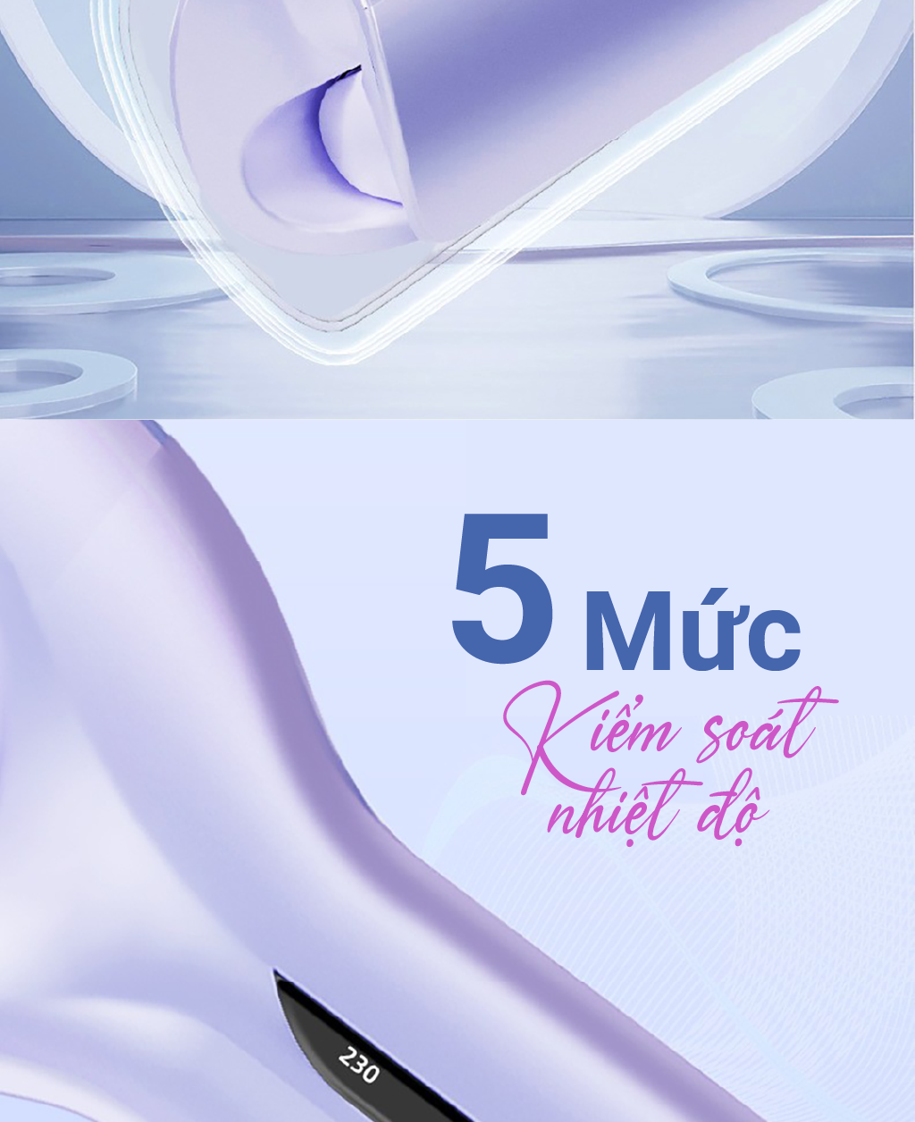 Mô tả Máy Uốn Tóc Ion Âm Kiểu Pháp Life360 LF-MUP23, Máy Uốn Tóc Hippie, Uốn Xoăn Gợn Sóng 32mm, BH 1 Năm - 2