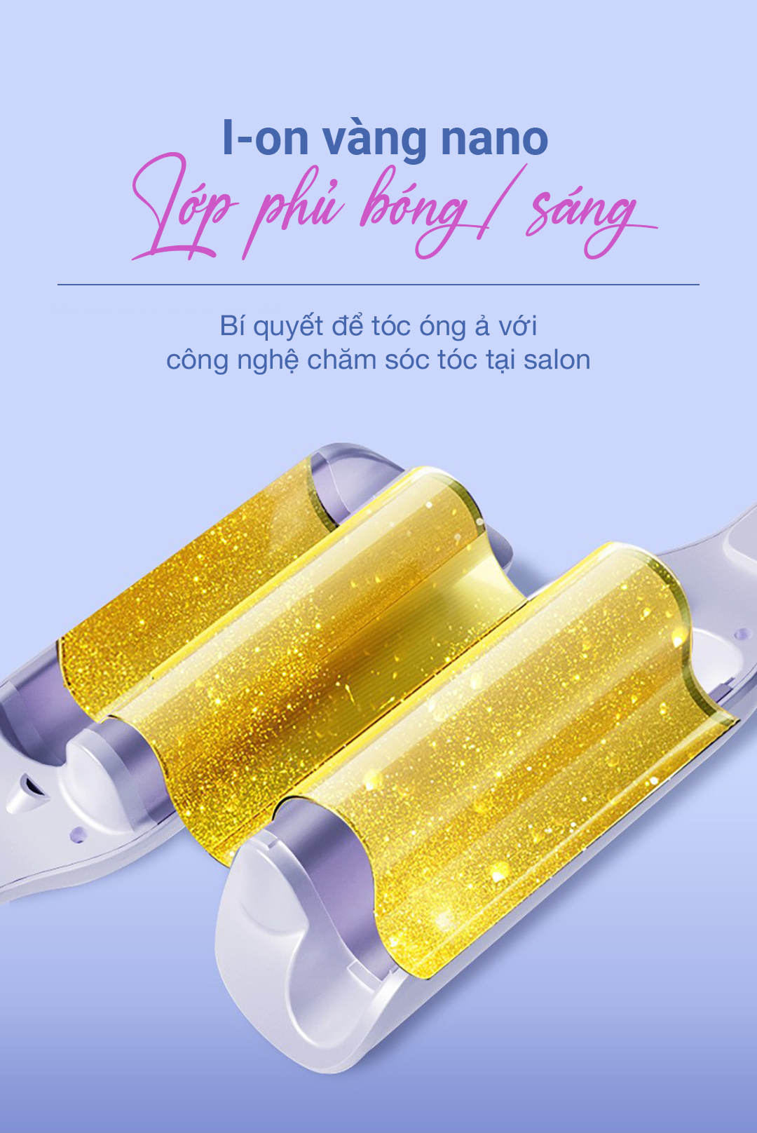 Mô tả Máy Uốn Tóc Ion Âm Kiểu Pháp Life360 LF-MUP23, Máy Uốn Tóc Hippie, Uốn Xoăn Gợn Sóng 32mm, BH 1 Năm - 10