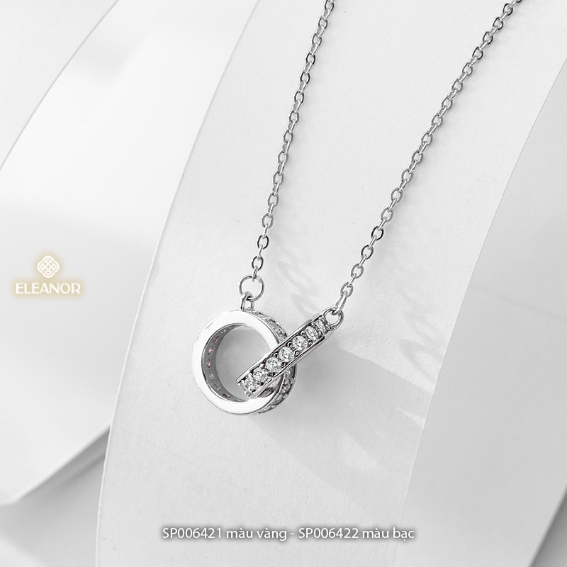 Dây chuyền nữ titan Eleanor Accessories 6421 - Kiểu dáng vòng tròn đôi