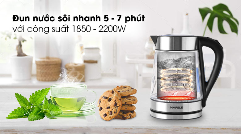Mô tả Ấm Đun Siêu Tốc HAFELE T-602C - 535.43.732 - 1,7L - 1