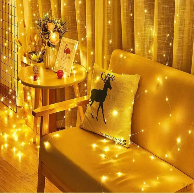 Bộ Đèn Led Trang Trí Thả Mành Kiểu Mưa Rơi Thác Nước 10 Sợi 3m Đủ Màu ...
