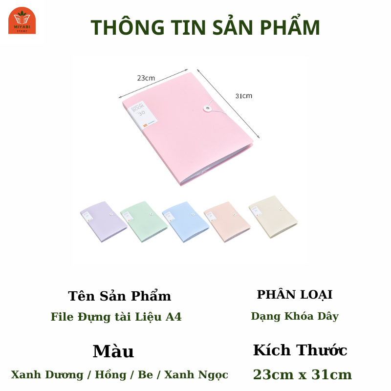 File đựng tài liệu a4 nhiều ngăn 30 / 60 lá văn phòng phẩm,file lá bìa ...