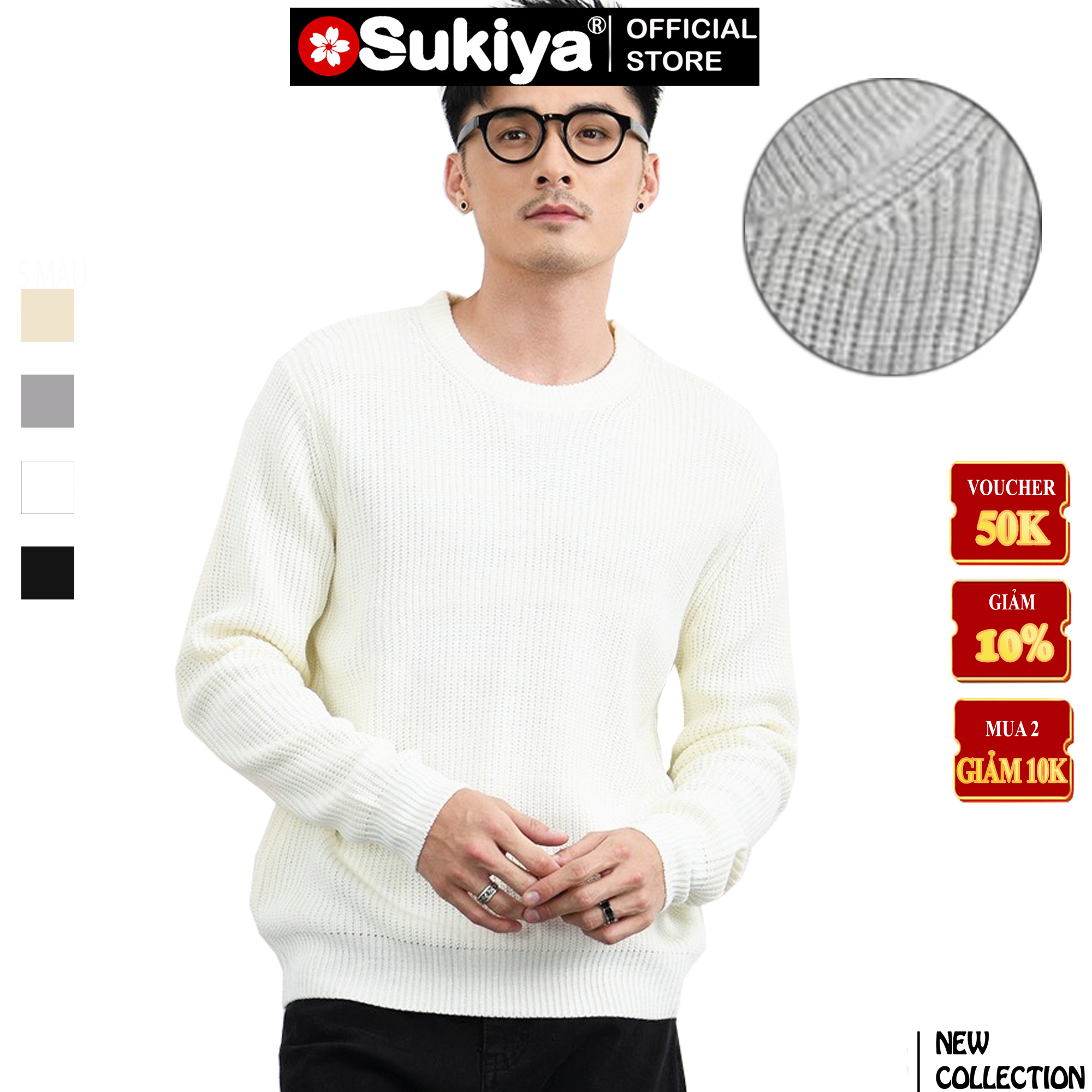 Mô tả Áo Len Nam Cổ Tròn SUKIYA Hàng Hiệu Chất dày dặn Fom Hàn Quốc đẹp AL10 - 6