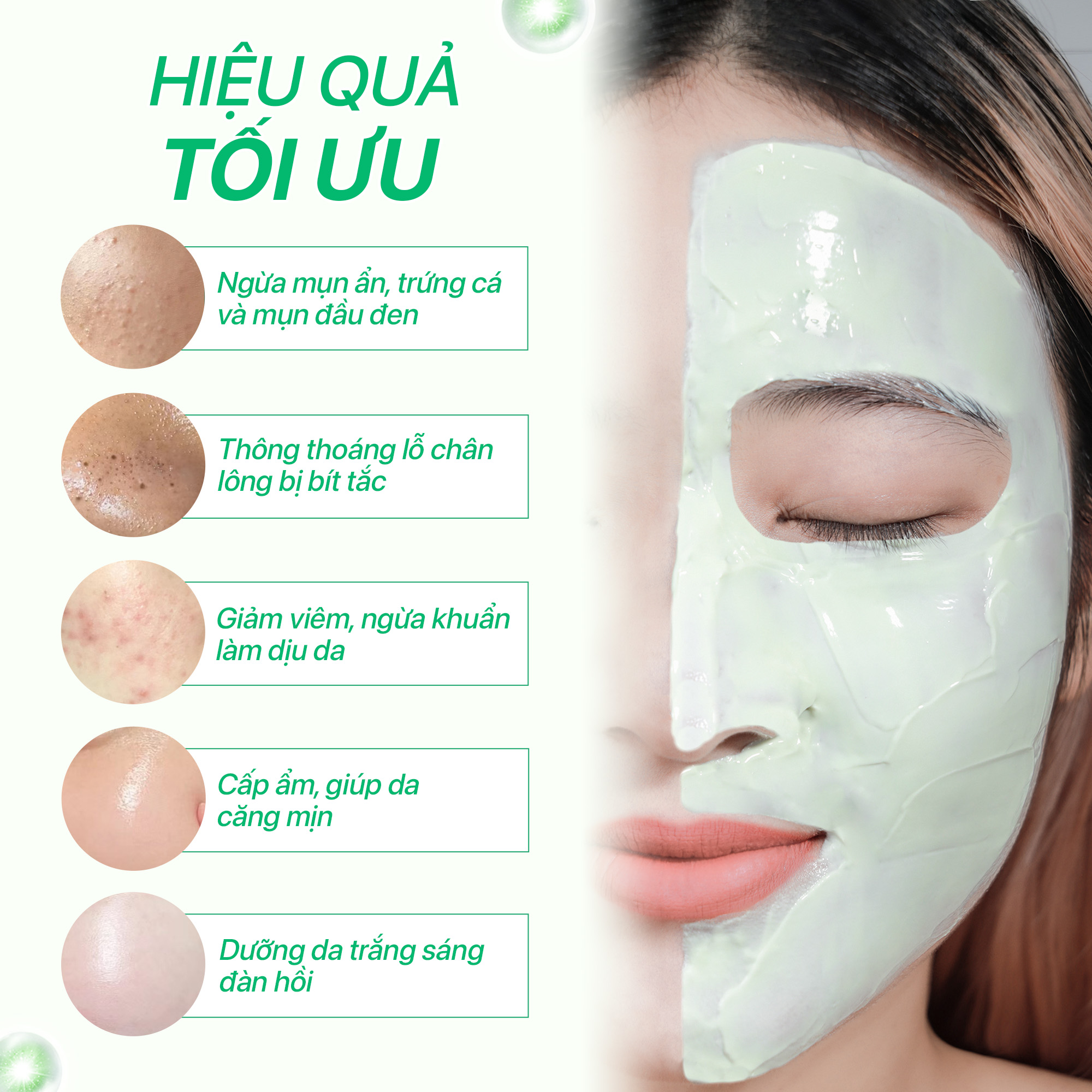 Mô tả Mặt nạ đất sét tràm trà cải thiện mụn, sạch sâu, se khít lỗ chân lông - GUO Tea Tree Mask 50g - 2