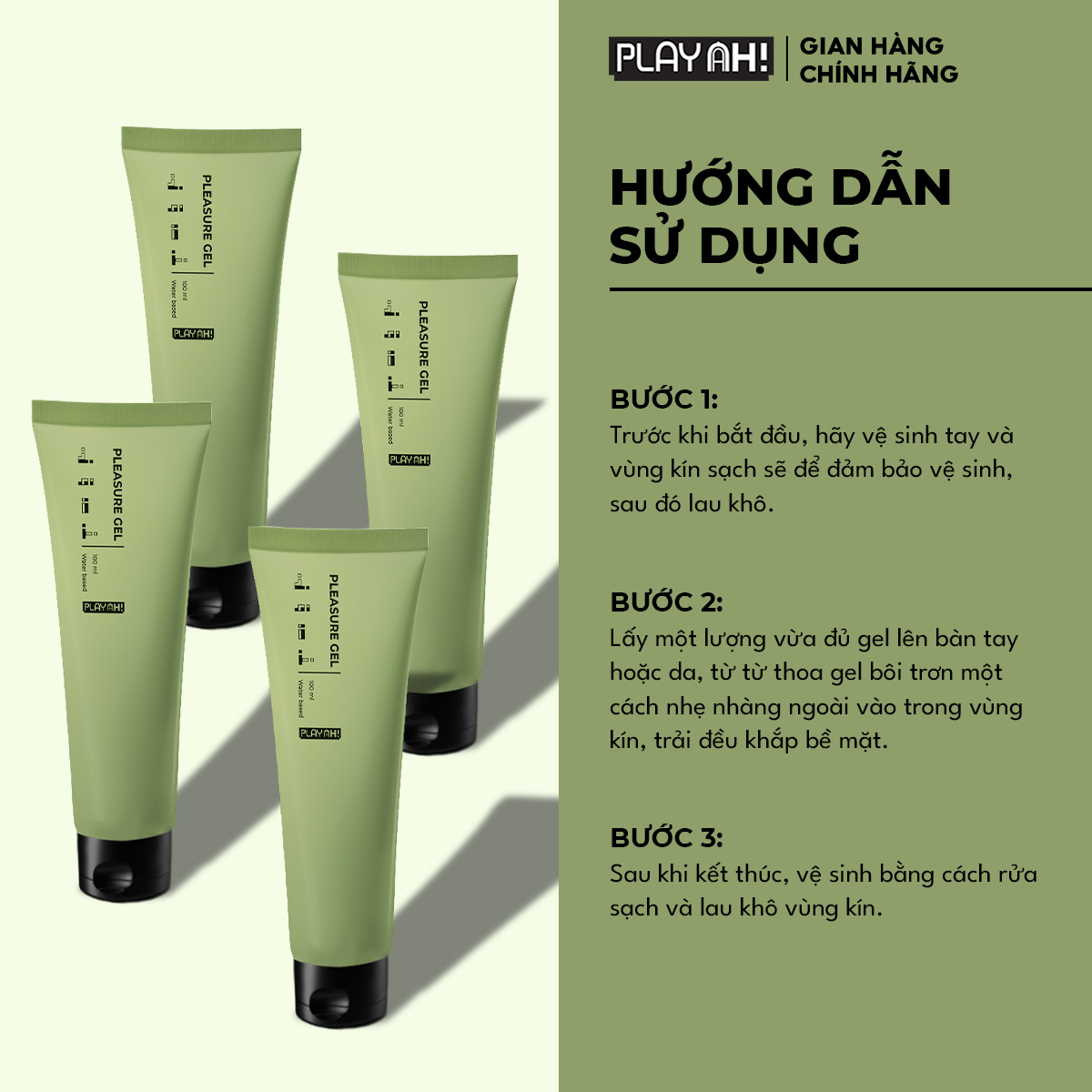 Mô tả Gel Bôi Trơn PlayAh Gốc Nước Pleasure Gel 100ml - 3