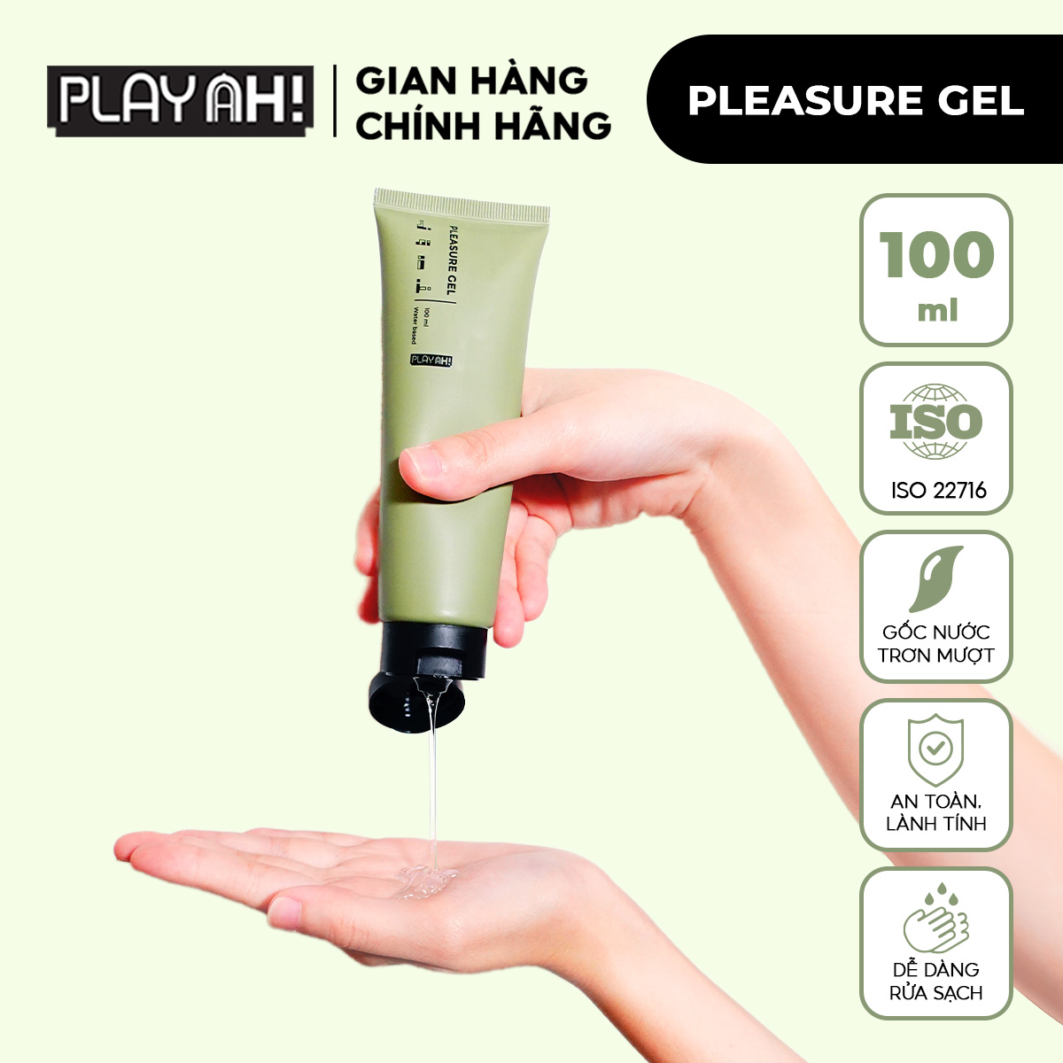 Mô tả Gel Bôi Trơn PlayAh Gốc Nước Pleasure Gel 100ml - 1