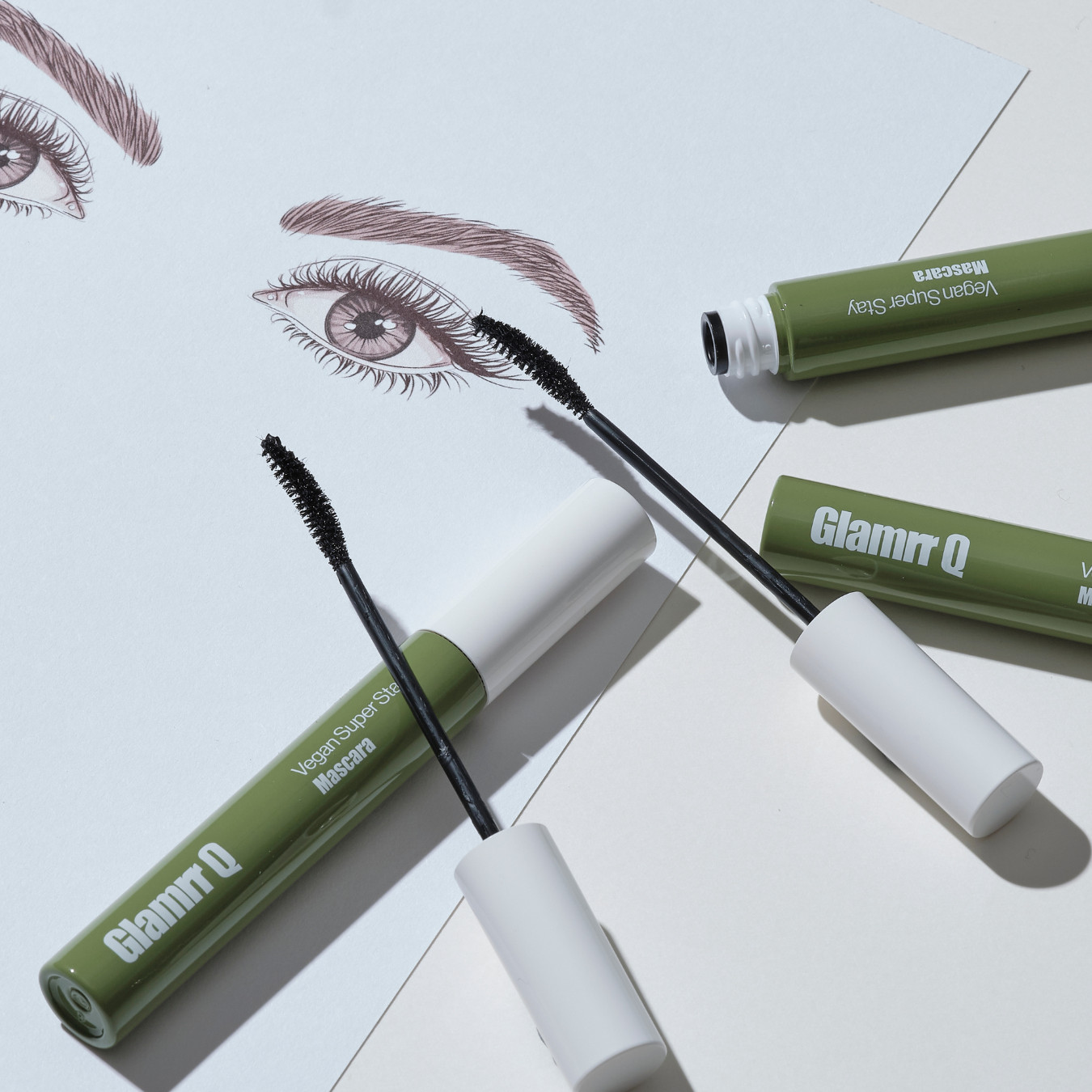 Mô tả Mascara Glamrr Q Dày Cong Chống Nước Thuần Chay VEGAN SUPER STAY MASCARA (7g) - 1