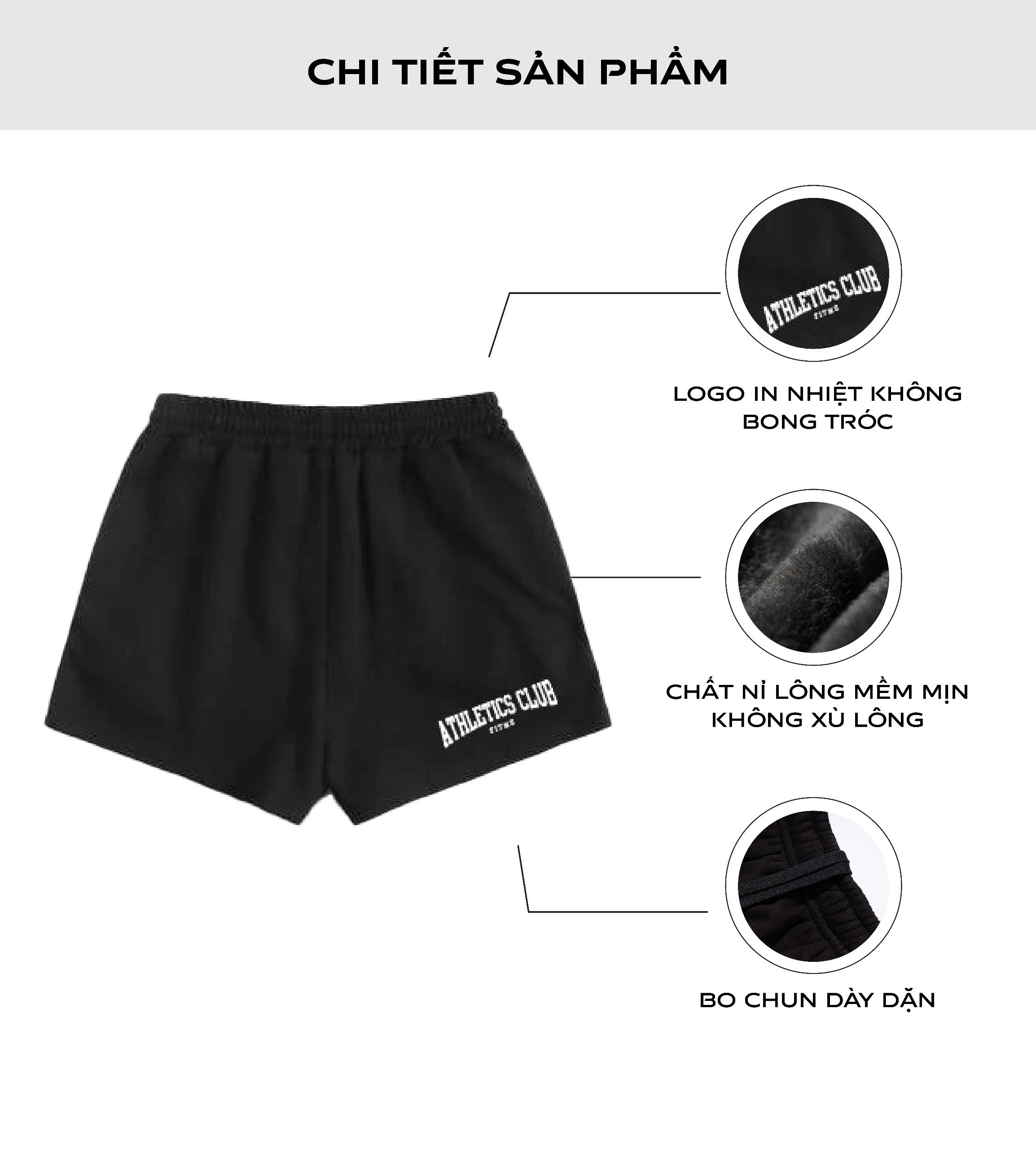 Mô tả Quần short nỉ nữ Fitme dày dặn năng động - QNAC - 4