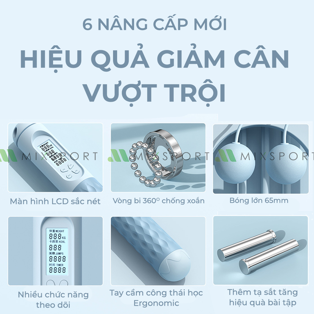 Mô tả Dây Nhảy Thể Dục Đếm Số Vòng Tự Động, Dây Tập Nhảy Không Dây Giảm Cân Tại Nhà - 2