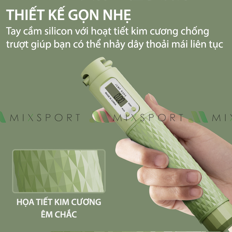 Mô tả Dây Nhảy Thể Dục Đếm Số Vòng Tự Động, Dây Tập Nhảy Không Dây Giảm Cân Tại Nhà - 6