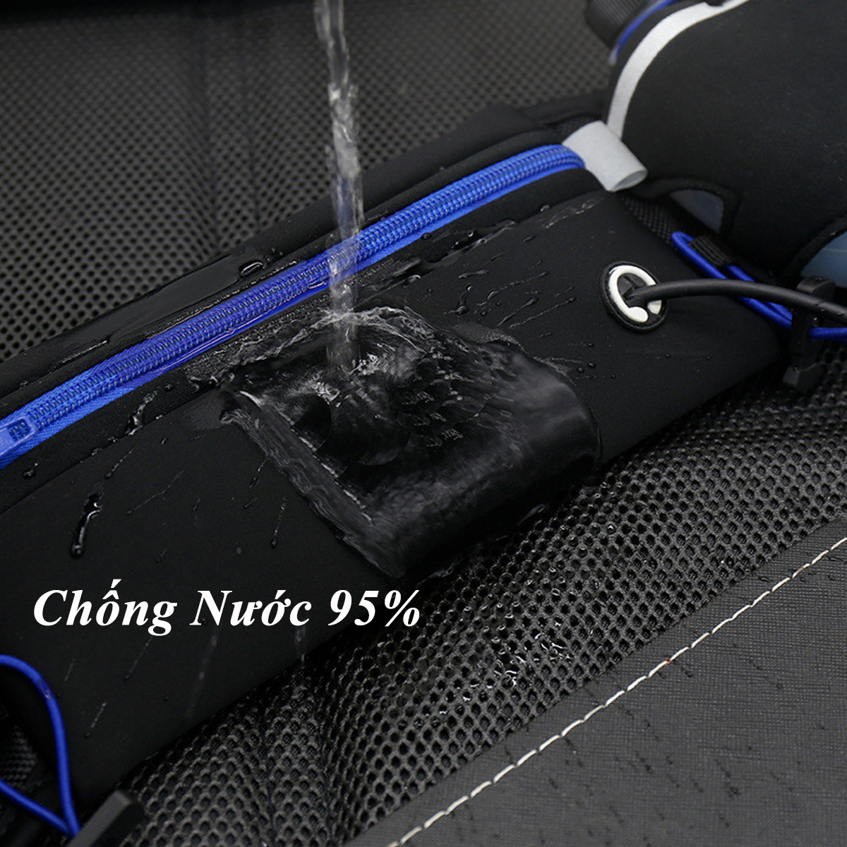 Mô tả Túi Đeo Hông Chạy Bộ Đựng Điện Thoại Ví Khóa Chống Nước Chọn Màu Có Bình Đựng Nước Nhựa 175ml Chính Hãng Amalife - 3