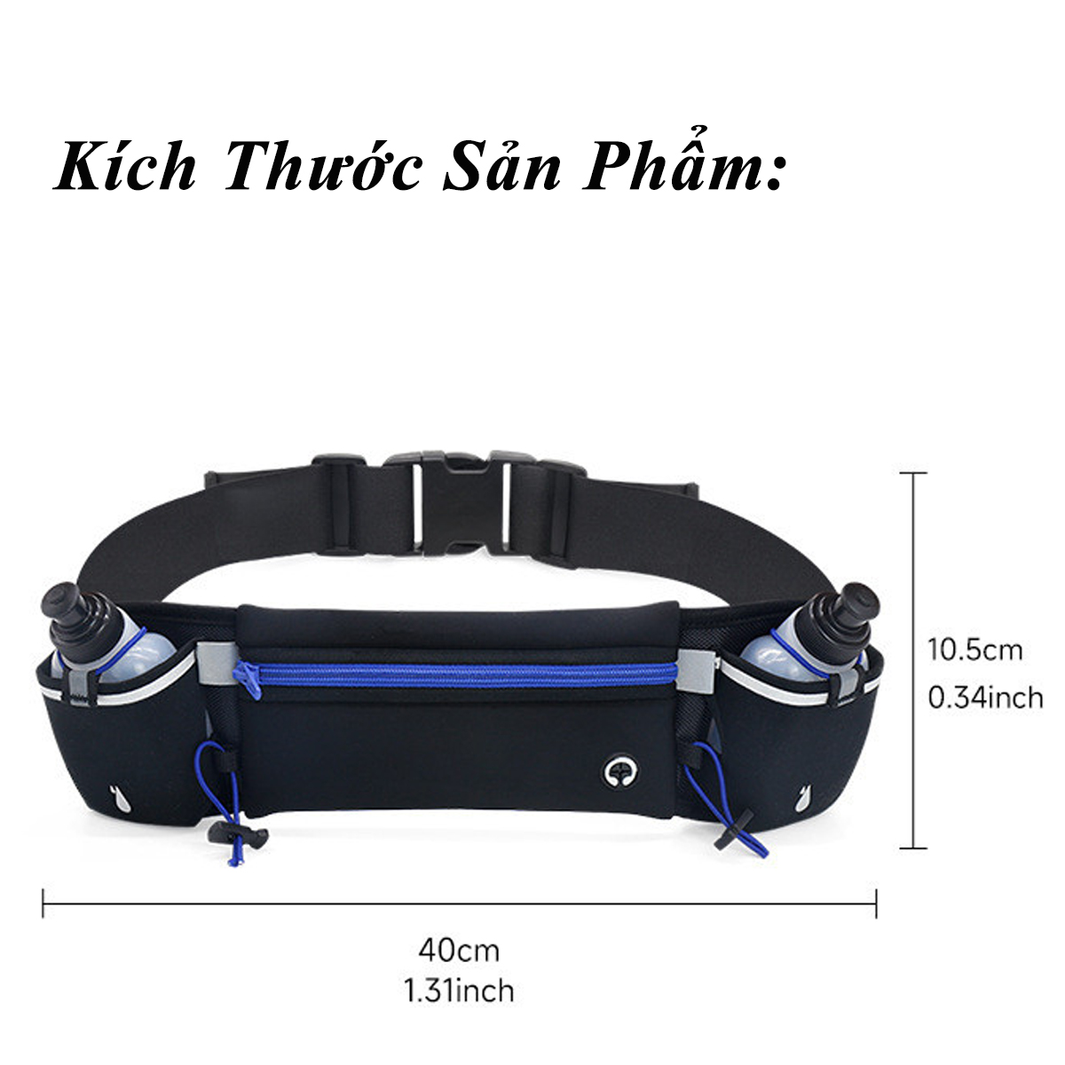 Mô tả Túi Đeo Hông Chạy Bộ Đựng Điện Thoại Ví Khóa Chống Nước Chọn Màu Có Bình Đựng Nước Nhựa 175ml Chính Hãng Amalife - 6