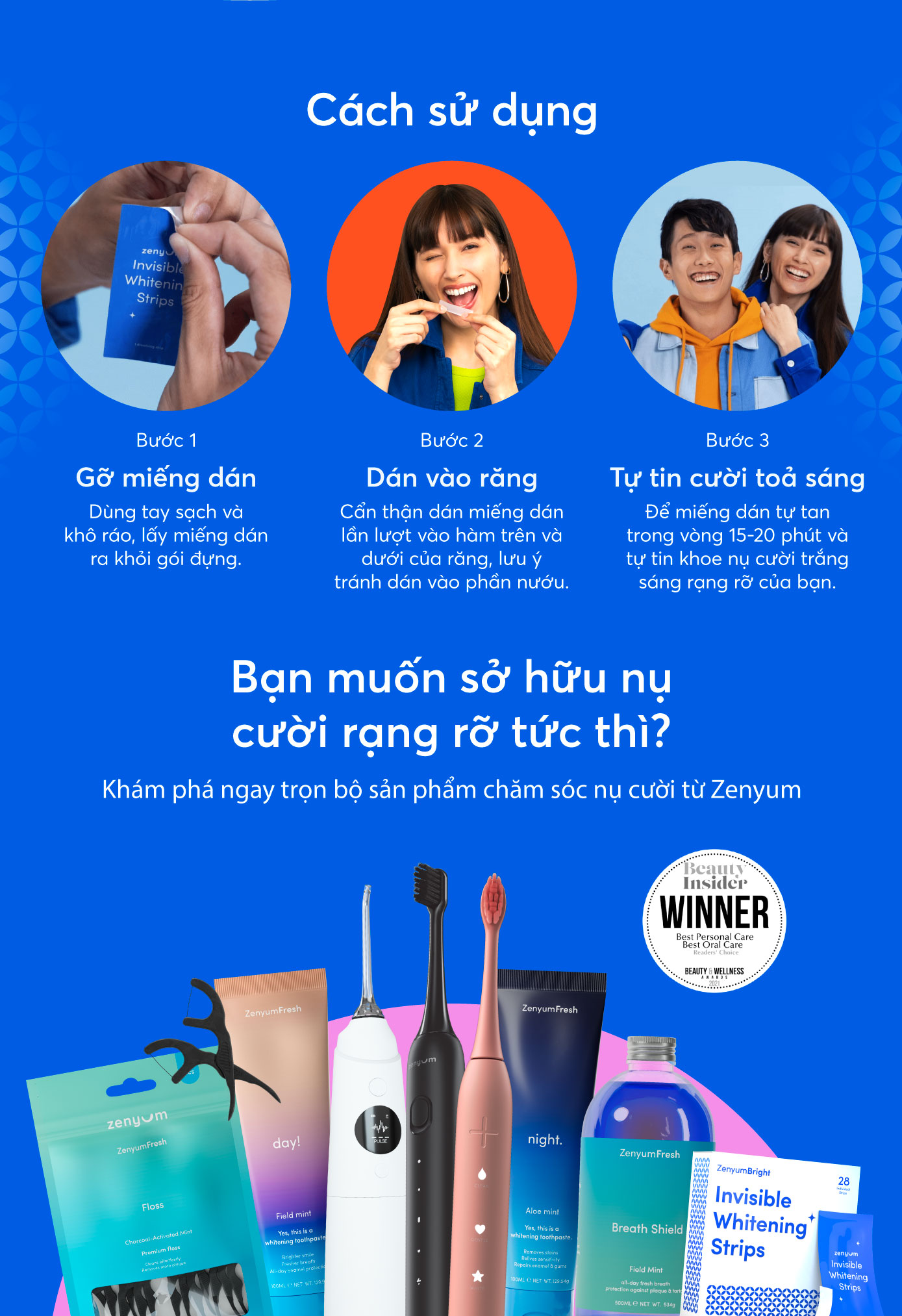 Mô tả Hộp 14 Miếng Dán Trắng Răng Zenyum Bright - 3