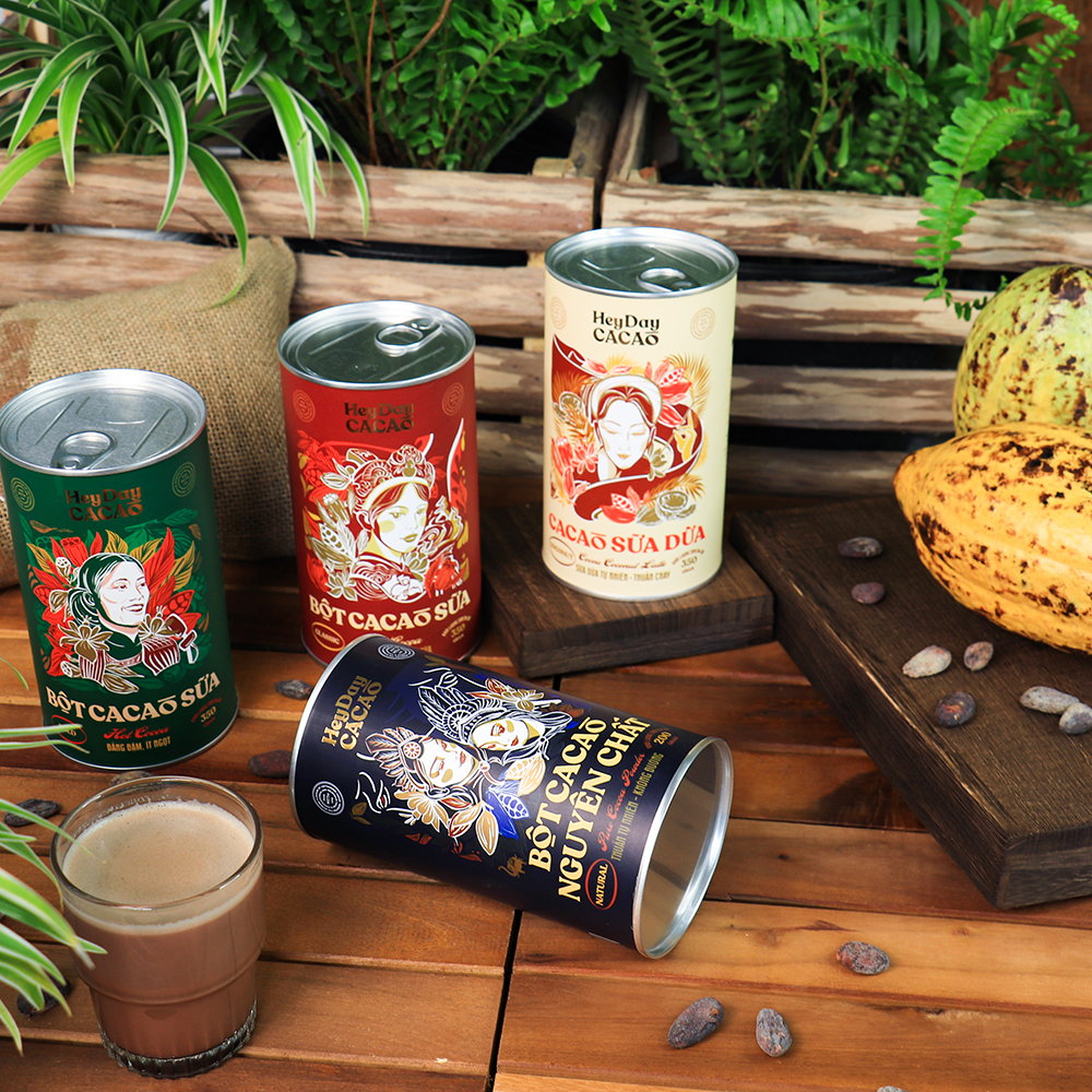 Mô tả Bột cacao sữa dừa tự nhiên, thuần chay – Lon 350g – Heyday Cacao - 4