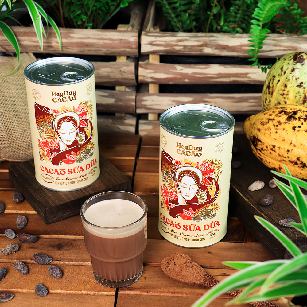 Mô tả Bột cacao sữa dừa tự nhiên, thuần chay – Lon 350g – Heyday Cacao - 3