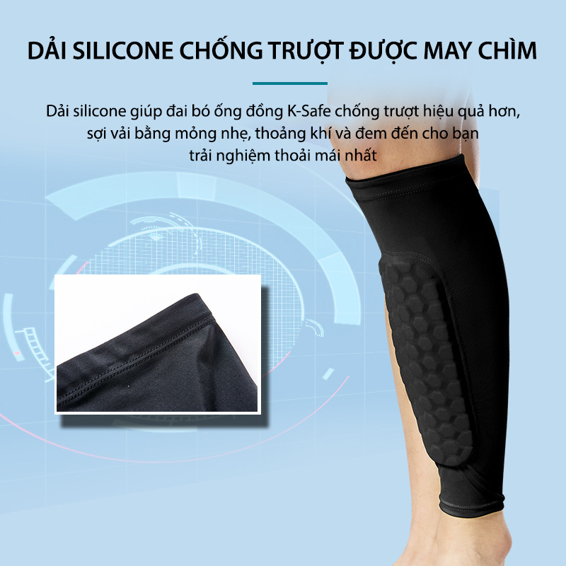 Mô tả Băng Bảo Vệ Ống Đồng MixSport Với Miếng Lót Đệm Giày Giảm Chấn Thương, Giảm Đau Trong Bóng Đá - 3