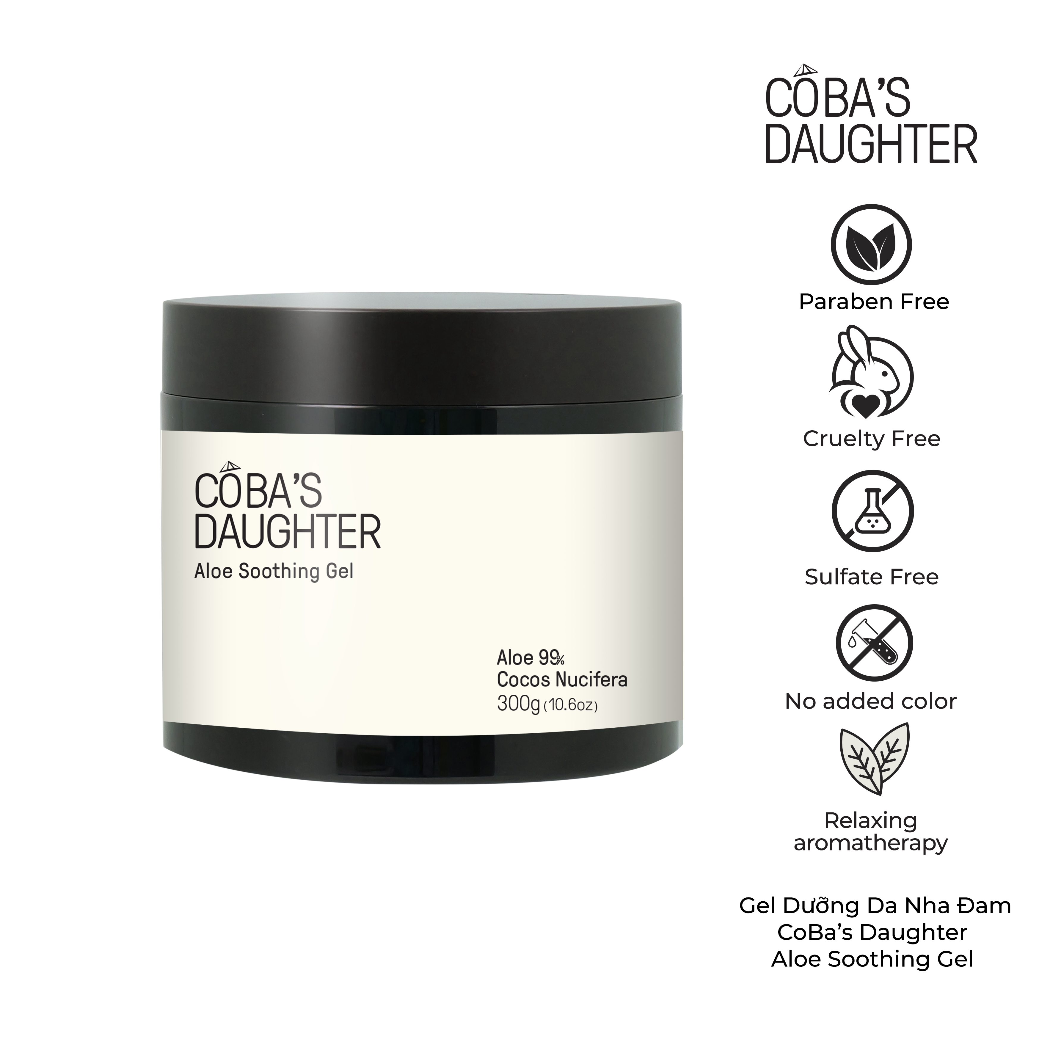 Mô tả Gel Dưỡng Da Nha Đam Hương Dừa CoBa’s Daughter Aloe Soothing Gel 300gr - 1