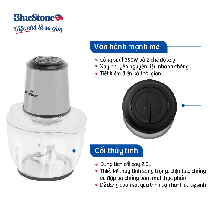 Mô tả Máy Xay Thịt 2 Lưỡi Dao Kép 2 Lít BlueStone CHB-5145 - 2