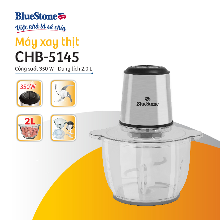 Mô tả Máy Xay Thịt 2 Lưỡi Dao Kép 2 Lít BlueStone CHB-5145 - 4