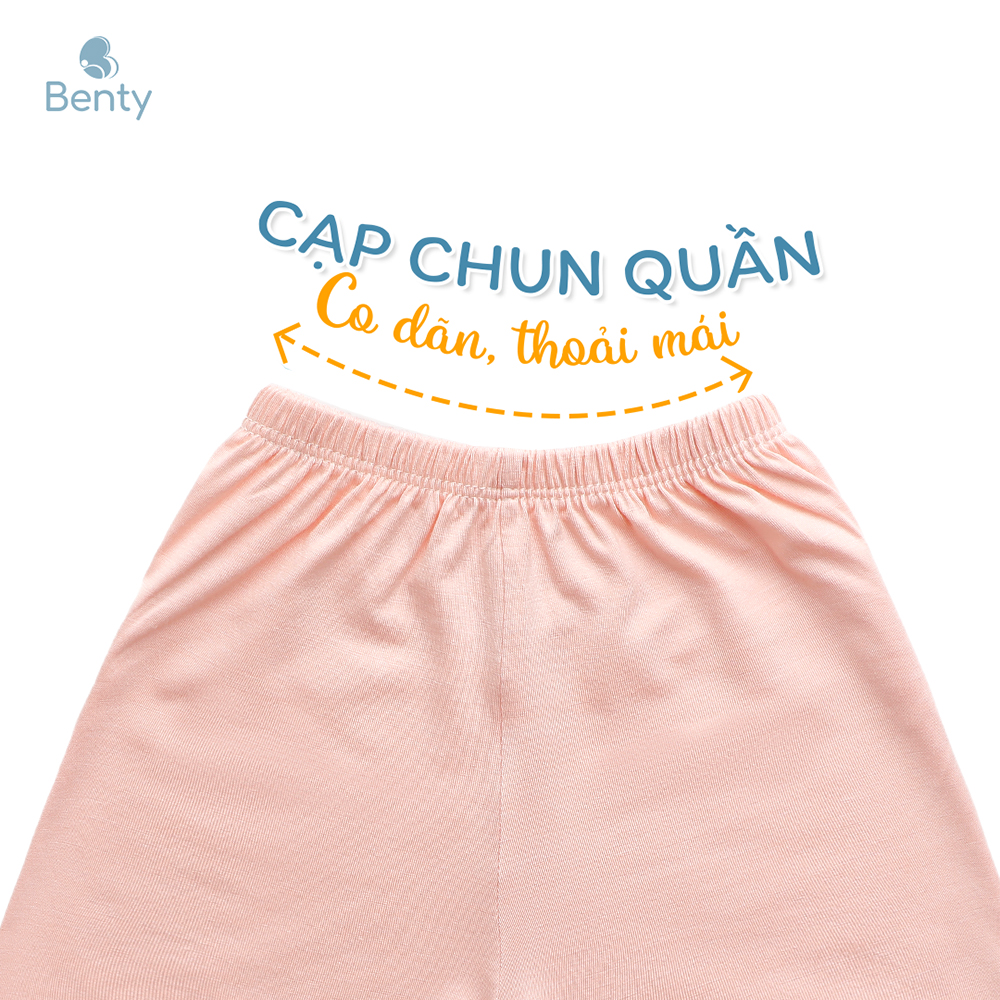 Mô tả Bộ cộc tay cài vai họa tiết hồng BENTY mềm mịn mát, đồ bộ chất cotton bé mặc thoải mái - 5