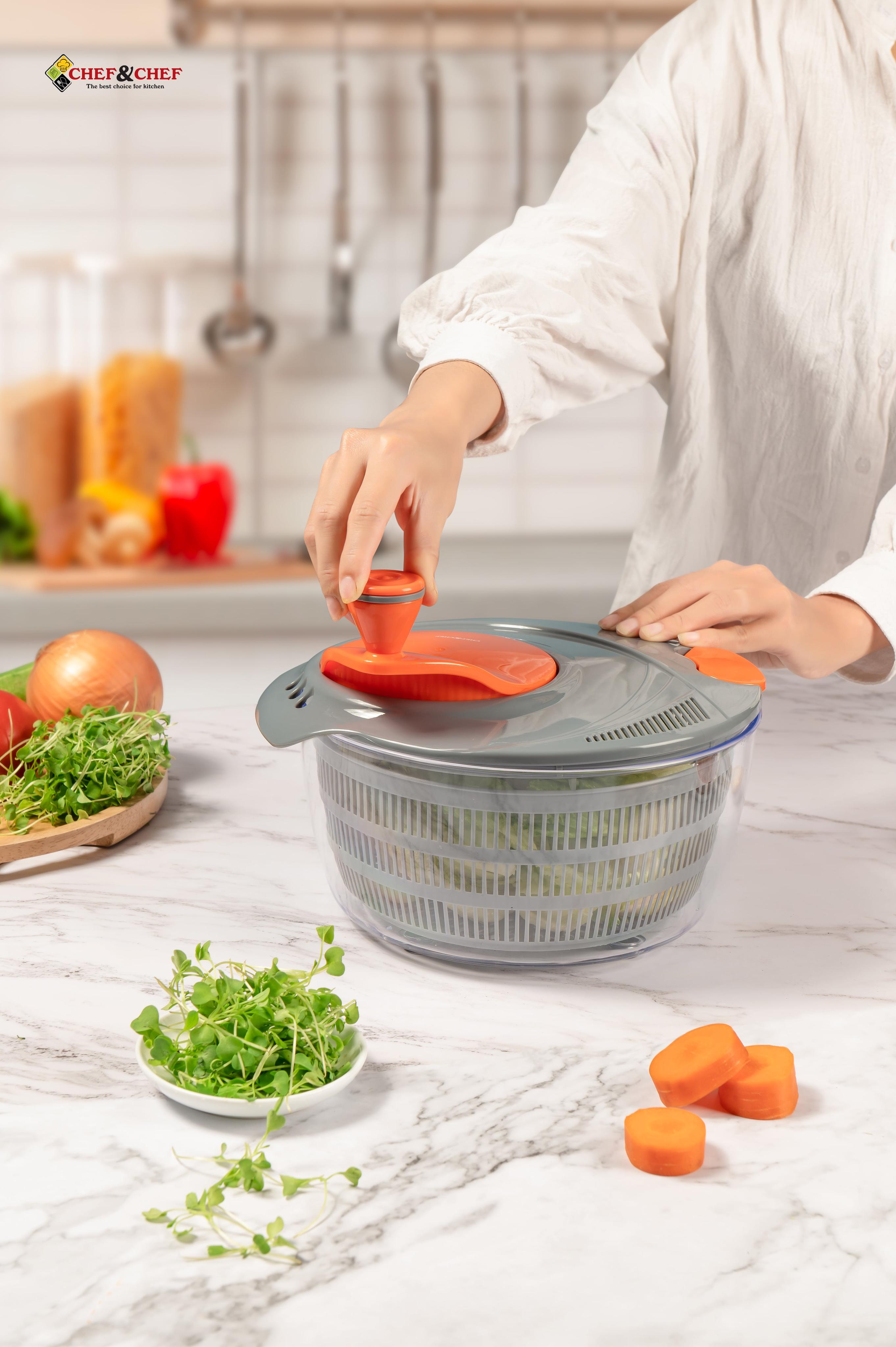 Mô tả Rổ Quay Rau CHEF&CHEF 4L – Xoay Nhanh, Vắt Kiệt Nước, Tiện Lợi & Hiệu Quả - 1