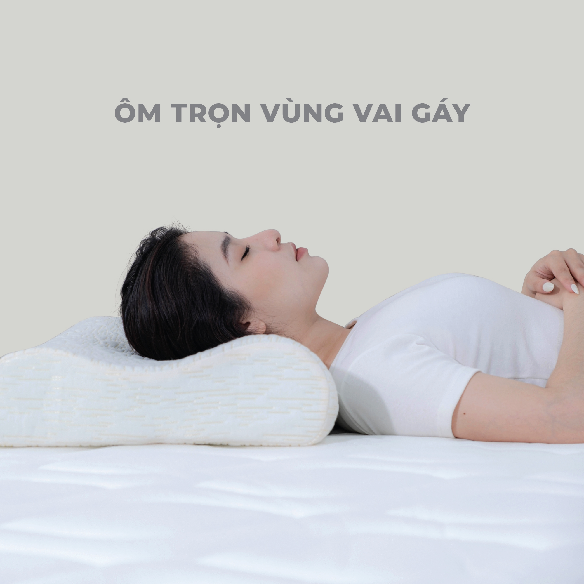 Mô tả Gối Ngủ Foam Gòn Bedding Thiết Kế Công Thái Học Chống Đau Mỏi Vai Gáy 30x50, 38x60 cm - 2