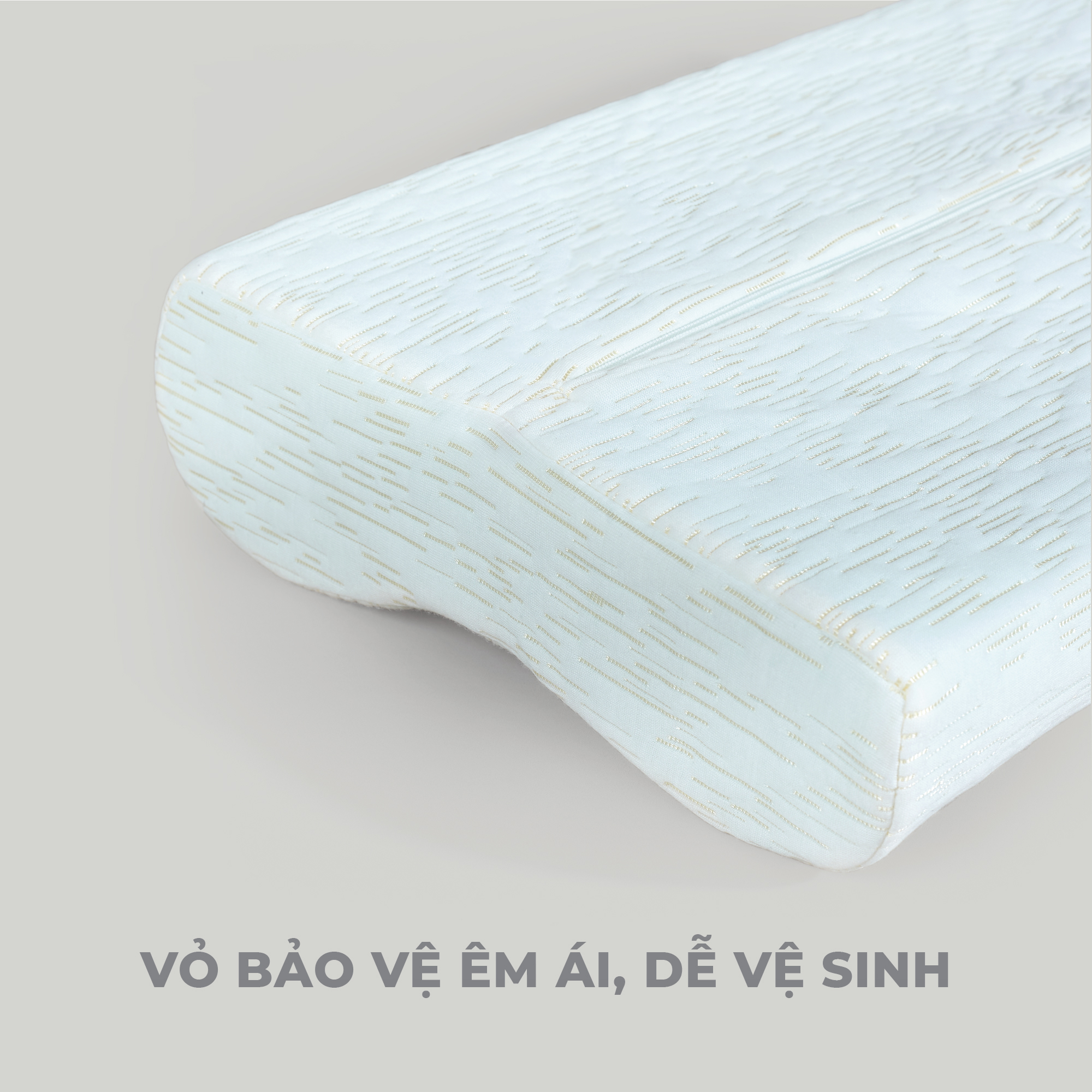 Mô tả Gối Ngủ Foam Gòn Bedding Thiết Kế Công Thái Học Chống Đau Mỏi Vai Gáy 30x50, 38x60 cm - 3