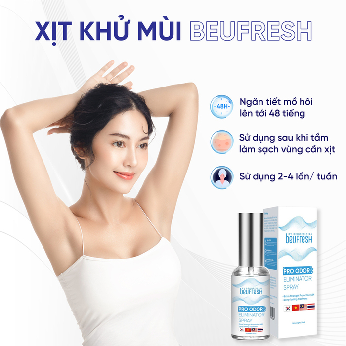 Mô tả Xịt khử mùi toàn thân BEUFRESH ngăn tiết mồ hôi, hạn chế mùi cơ thể 5ml - 3