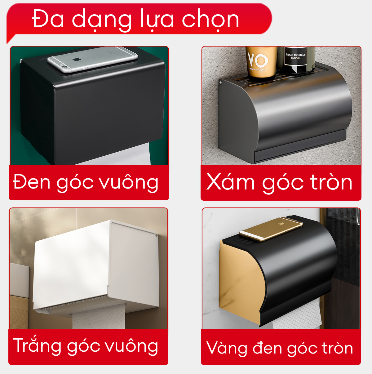 Kích thước hộp đựng giấy vệ sinh Enomax