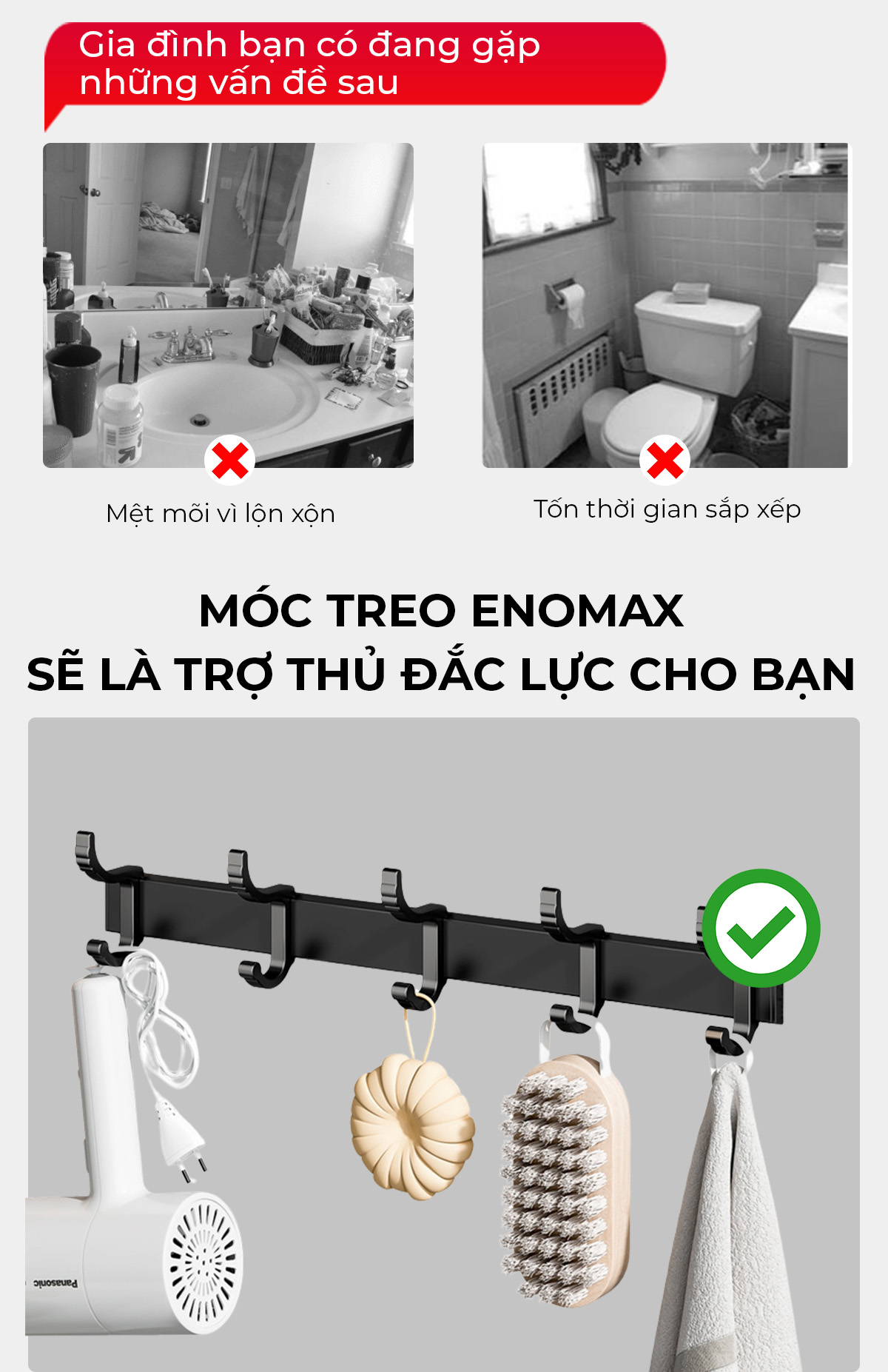 Móc treo đồ Enomax đa năng