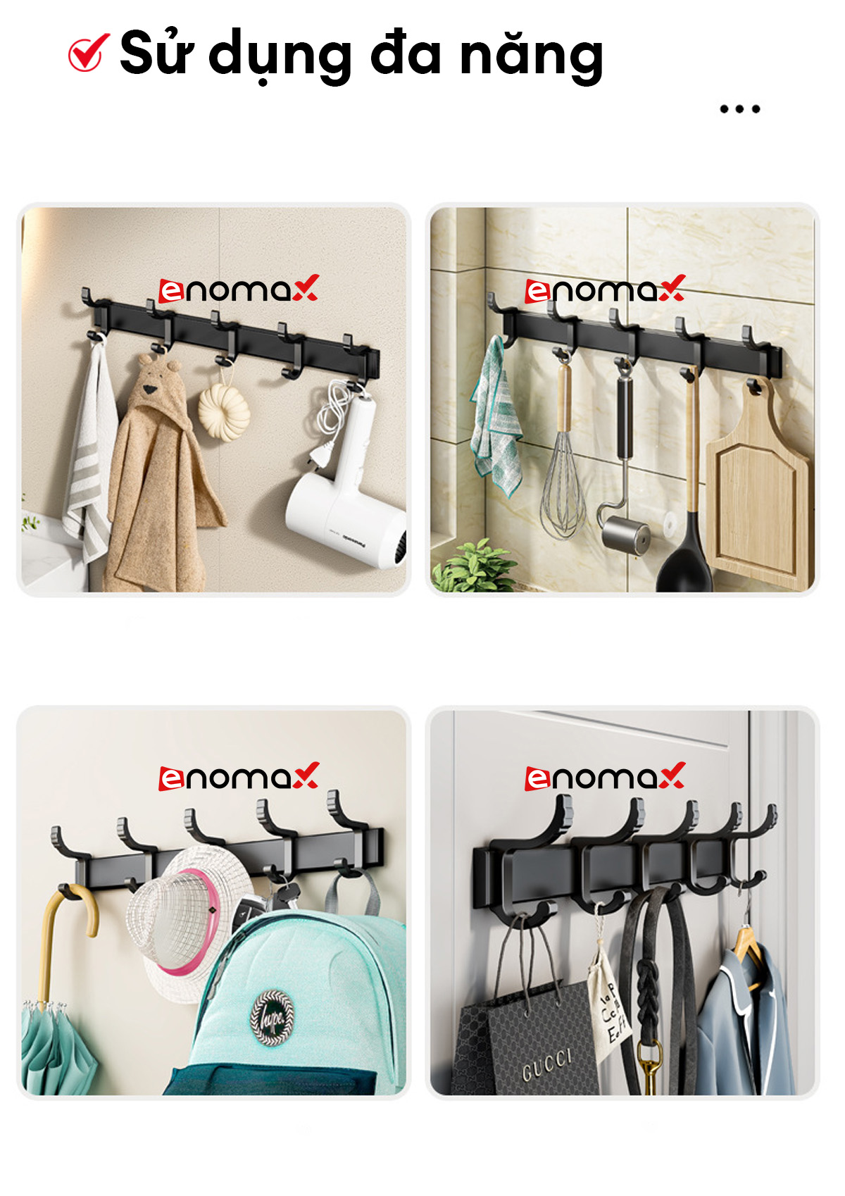 Móc treo đồ nhà tắm Enomax