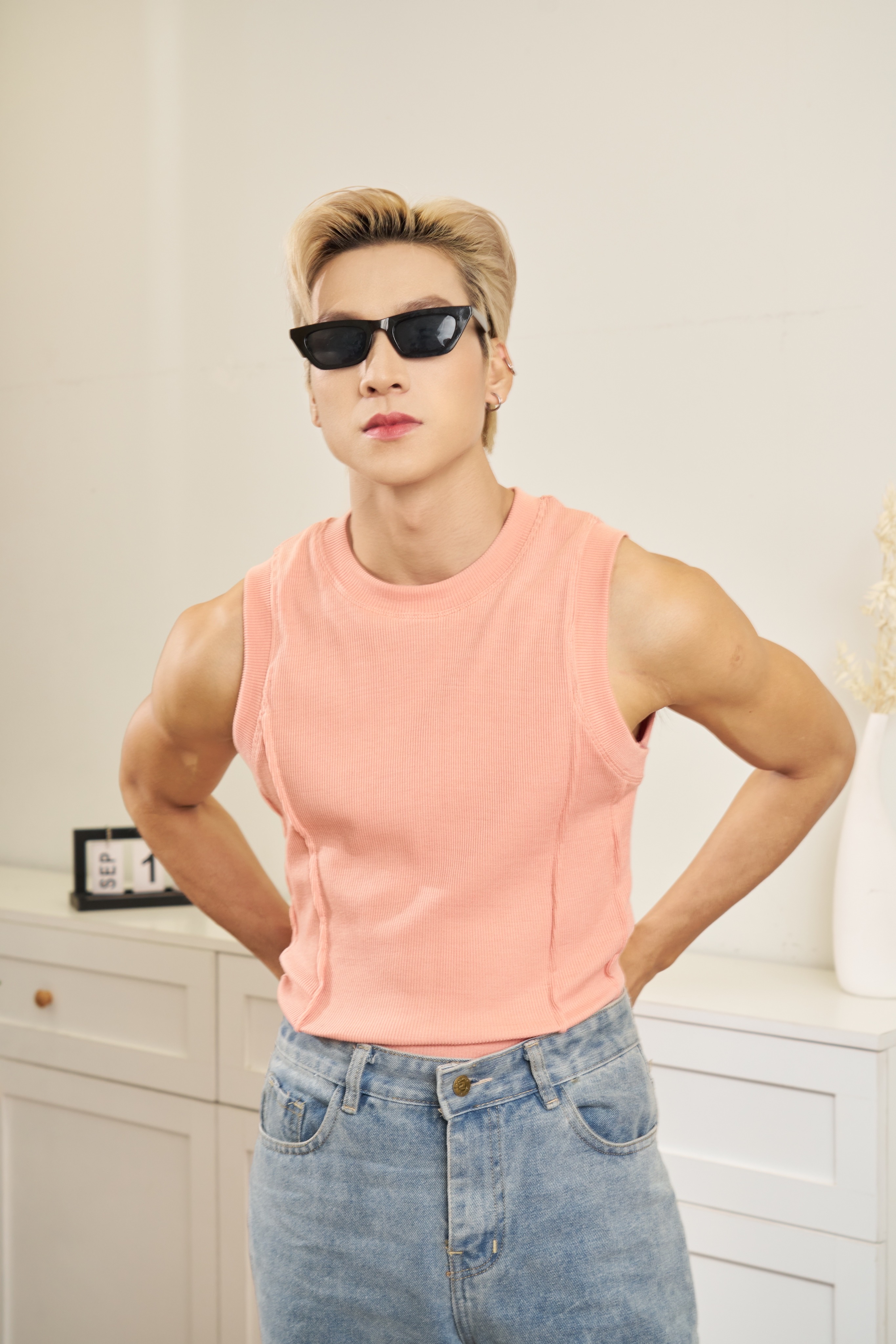 Mô tả Áo Thun Ba Lỗ Tanktop Cổ Tròn Xếp Ly Thun Gân Cao Cấp Form Body Thương Hiệu Mr Twins - 3