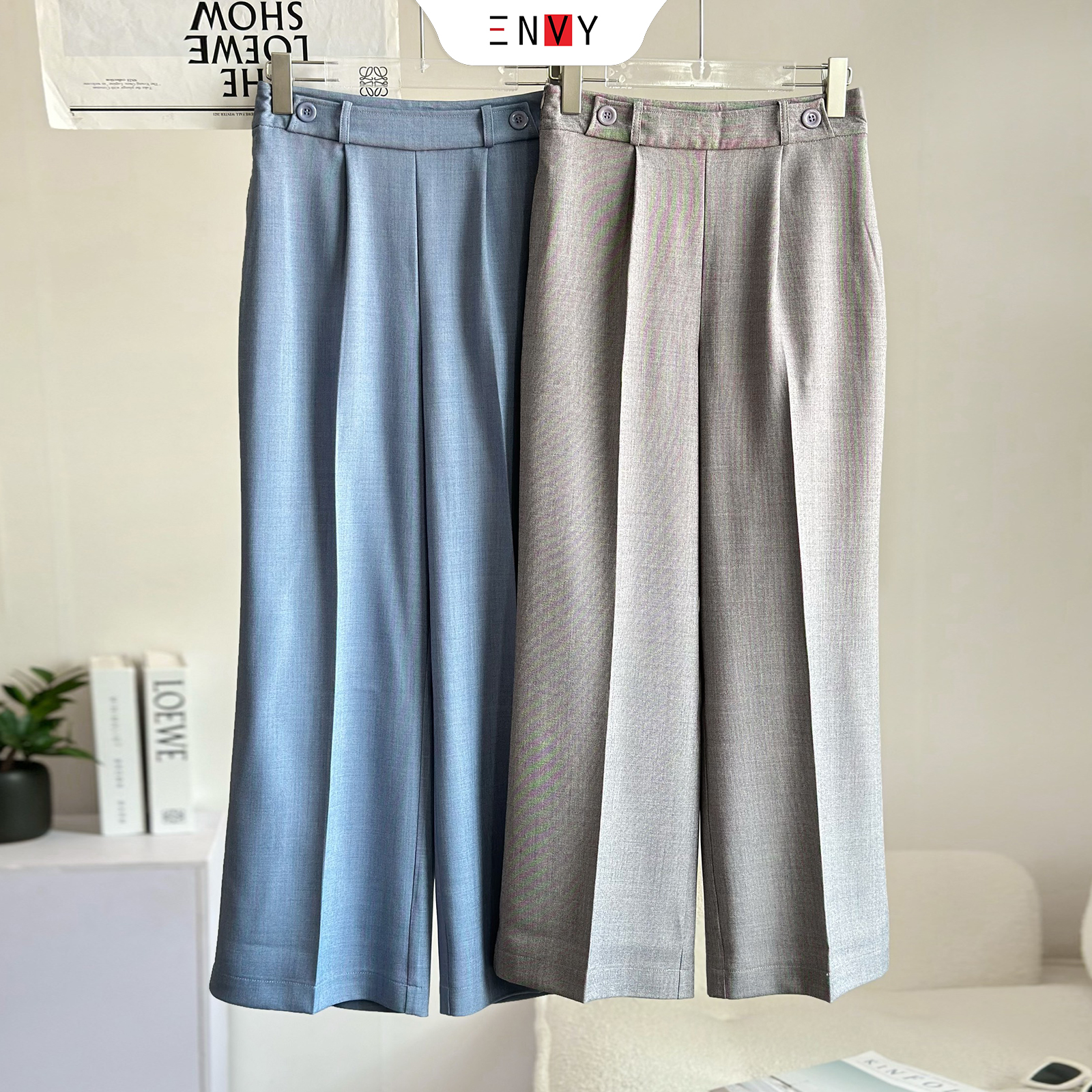 Mô tả Quần Tây Ống Suông Rộng Công Sở ENVY QK47 - 4