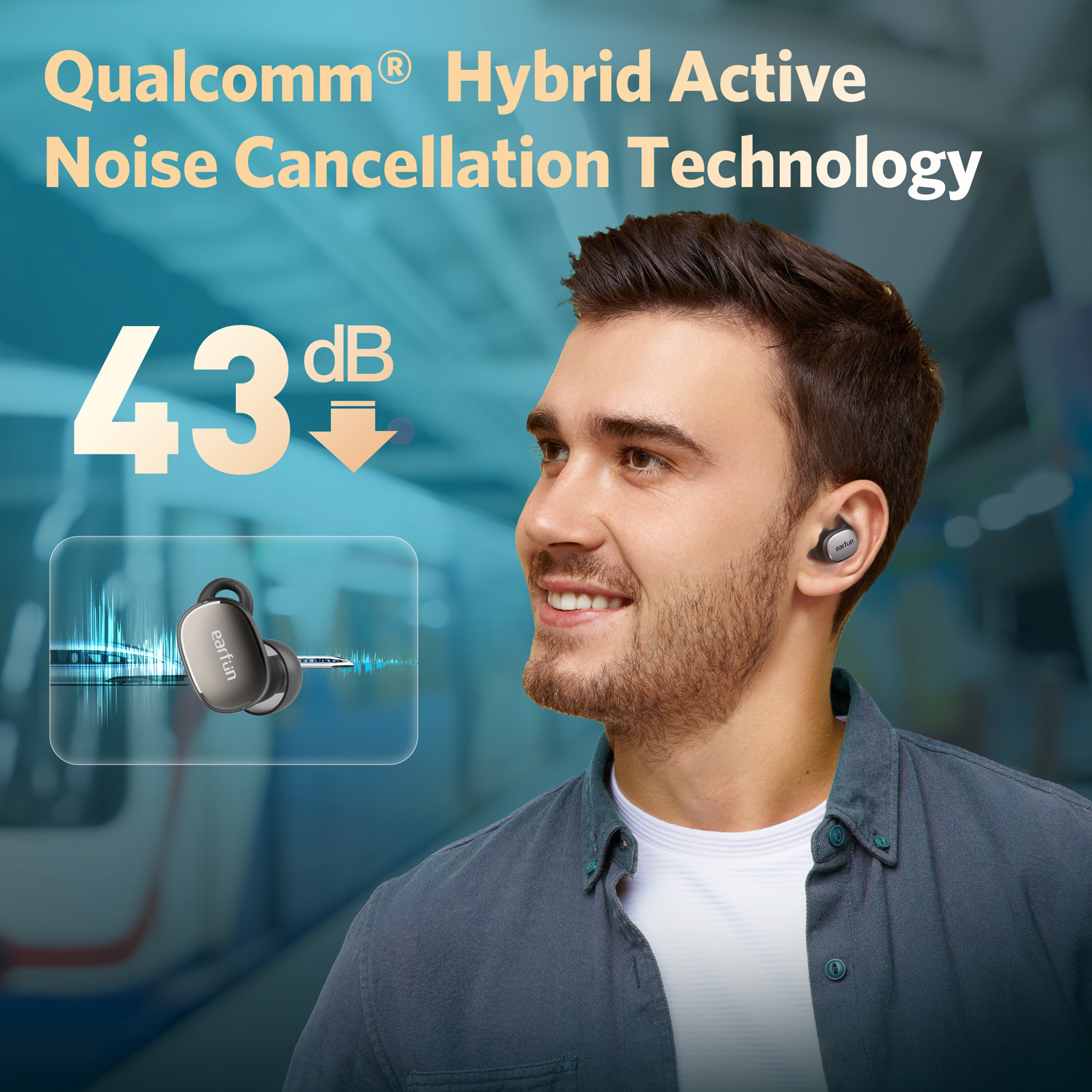 Mô tả Tai nghe Bluetooth True Wireless EarFun Free Pro 3 Bluetooth 5.3 chống ồn ANC chip Qualcomm QCC3072 - 2