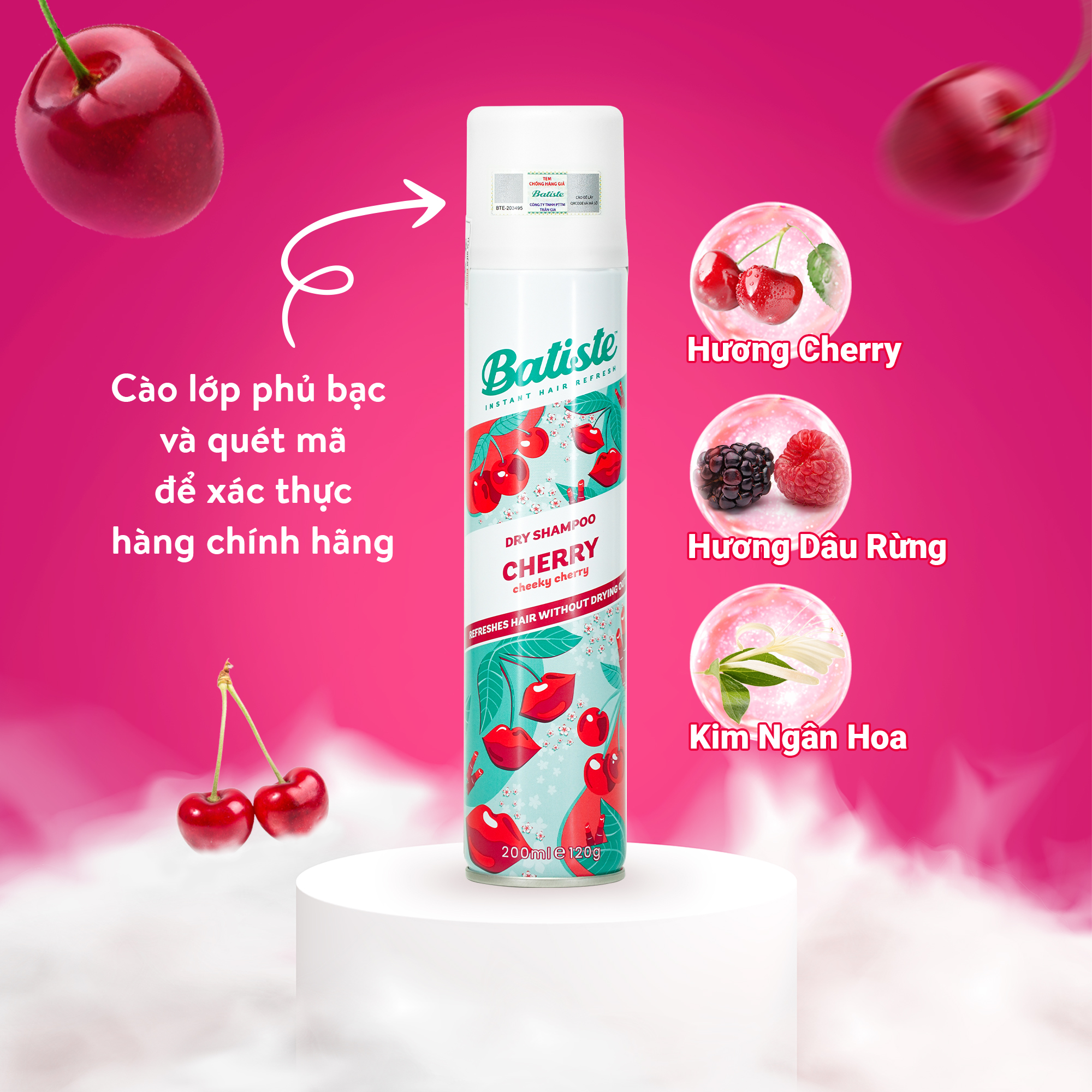 Mô tả Combo 2 Chai Dầu Gội Khô Chuyên Biệt Batiste Dry Shampoo 200ml Số 1 UK - Dành Cho Tóc Hư Tổn, Khô Xơ - 3
