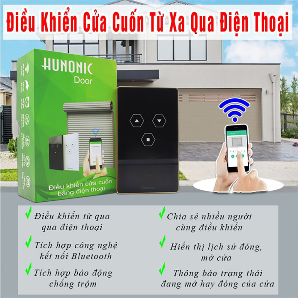 Công Tắc Cửa Cuốn Wifi Hunonic Door