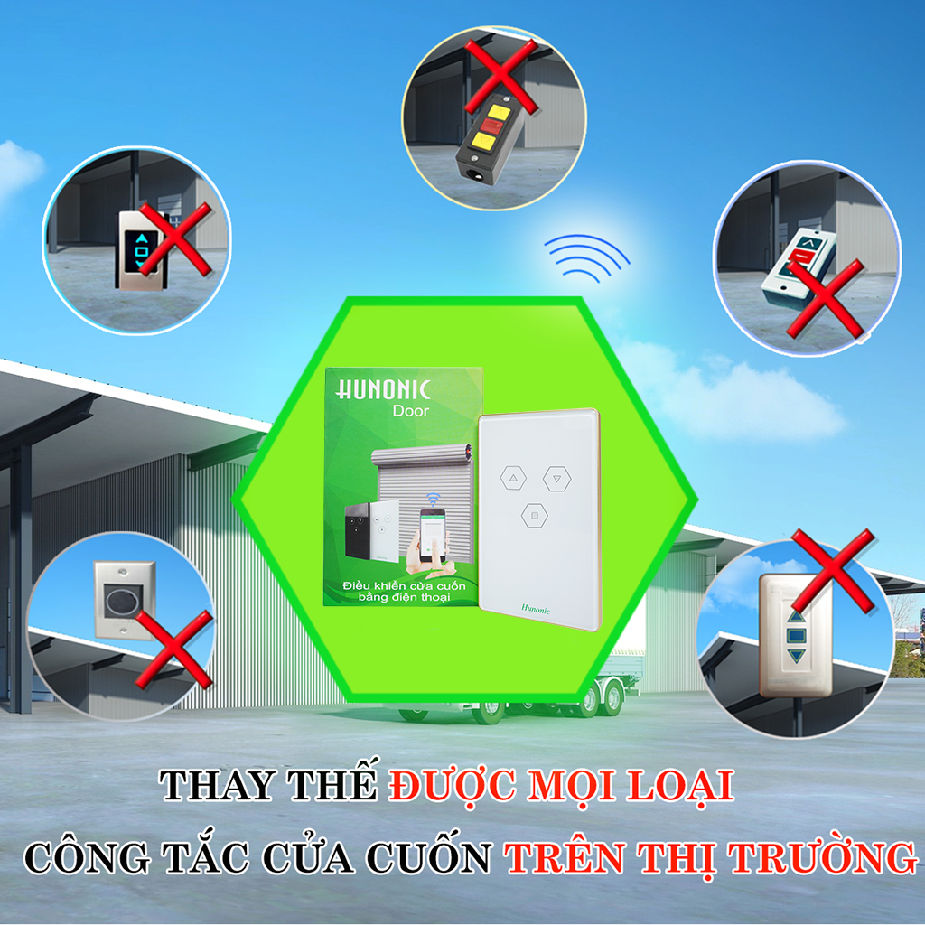 Công Tắc Cửa Cuốn Wifi Hunonic Door